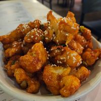 'Gobi Sweet & Sour': breaded cauliflower tossed in sweet and sour marinade (8.5) at Eat Doori in Dusseldorf