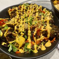 Pig &Tiger’s sweet and spicy Brussel sprouts (vegan) at Avanti in Boulder