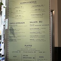 Boychik menu  at Avanti in Boulder