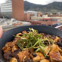 Mapo tofu on the rooftop  at Avanti in Boulder