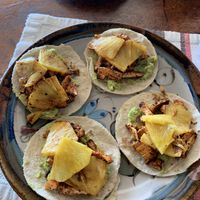 Fried tofu tacos  at Hotel Santa Fe in Puerto Escondido