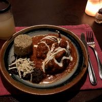 Chiles rellenos - YUM!!! at Hotel Santa Fe in Puerto Escondido