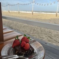 Vegan brownie 😋  at Hippie Fish in Zandvoort