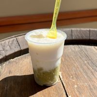 Almond and pistachio granita  at Vegan Food Tour in Cefalu
