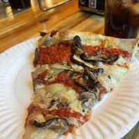 Our eggplant, artichoke, onion vegan thin crust—drool worthy!!  at TNT Pizza in San Diego