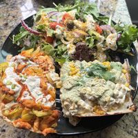 House Salad w/ vegan ranch dressing. *Recommend purchasing a second vegan ranch dressing, it comes with one.   at TNT Pizza in San Diego