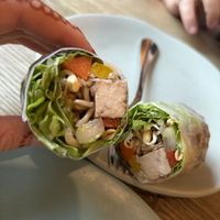 Summer rolls with tofu  at Greenr Cafe in Mumbai