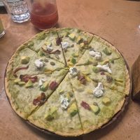 Pesto goddess pizza at Greenr Cafe in Mumbai