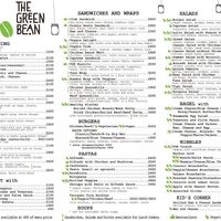 Menu  at The Green Bean Cascade in Yerevan