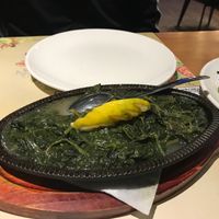 Spinach sautéed (Vegan) at The Rooms Restaurant in Tirana