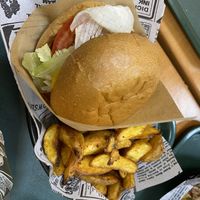 Hamburguesa la vegana  at Wrapipans Bar in Madrid