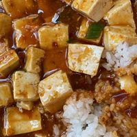 mapo tofu closeup   at Haeolbin Deopbap - 하얼빈덮밥 in Seoul