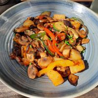 Vegane Pilzpfanne at St Valentin in Freiburg