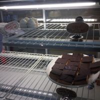 Bakery case at The Owlery in Bloomington