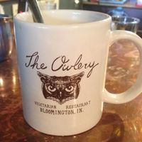 New coffee mugs at The Owlery in Bloomington