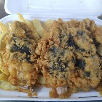 Vegan fish and chips at Bampton Street Fish Bar in Minehead