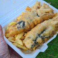 Vegan fish at Bampton Street Fish Bar in Minehead
