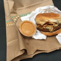 Smokehouse burger. at HipCityVeg - Union Square in New York City