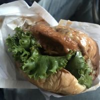 Chicken ranch sandwich with buffalo sauce at HipCityVeg - Union Square in New York City