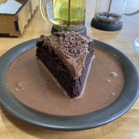 Decadent chocolate cake   at Nandala in Cuenca