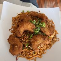 Cha cha mushroom noodles  at Loving Hut Vegan Express (City Heights) in San Diego