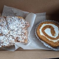 Crumb cake, pumpkin roll at Pride Enjoy in Wading River