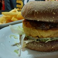 Burguer de grão de bico sem queijo at Gula's in Morro De Sao Paulo