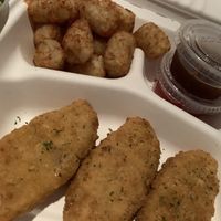 Tots & chicken  at Baby Vegan Cafe in Cincinnati