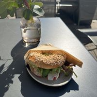 Vegan breakfast bagel  at GOTA Coffee Experts in Vienna