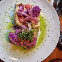 Hummus and avocado spread on sourdough bread (vg) at Café Zehnsiebzig in Vienna