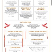 Breakfast menu  at Ponykarussell in Vienna