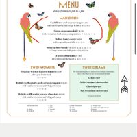 Lunch and early dinner menu  at Ponykarussell in Vienna