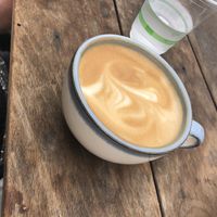 Delicious oat milk latte  at ROOTED in Walnut Creek