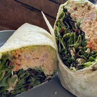 Smashed chickpea wrap  at ROOTED in Walnut Creek