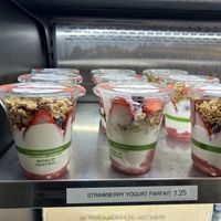 Strawberry yogurt parfait   at ROOTED in Walnut Creek