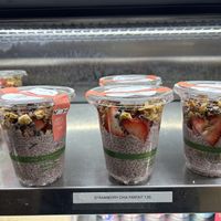 Strawberry chia parfait   at ROOTED in Walnut Creek