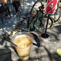 Ice latte at ROOTED in Walnut Creek