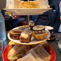 Vegan Easter cream tea. Again, above and beyond. Very imaginative and delicious food. Can't fault it. Delicious. 
 at Bistro LaForge in Saint-pardoux