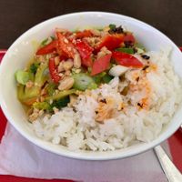 Satay curry with tofu  at SALON WICHT!G in Vienna