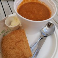 Delicious tomato soup at Tea by the Lock in York
