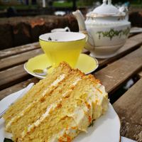 Orange and almond cake with a cuppa! at Tea by the Lock in York