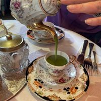 Pea soup served in a tea pot! at Tea by the Lock in York