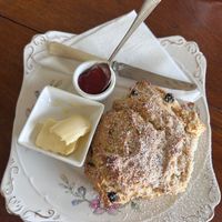 Perfect fruit scone with butter & jam at Tea by the Lock in York