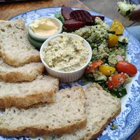 Egg Mayonnaise nice bread & fresh salad at Tea by the Lock in York