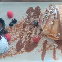 Vegan pancakes at Hustle n' Flow in 
