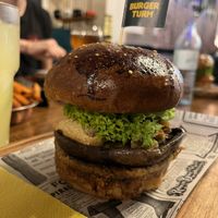 Tofu and mushroom burger  at Burger Turm in Berlin