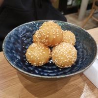 Sesame balls with azuki at Gyoza House in Paris