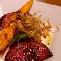 Extra: This bonus salad came to us at the 'chef's table' and was a texture sensation with silky roasted leeks paired with crispy leek threads, pickled beet and radish, and delicate spring carrot.

(Part of 'chef's table' 4-course meal of 7 tastes.) at Natural Selection in Portland