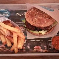 Burger and fries at The Butcher in Uster