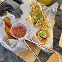 Hot Dog at El Veggie SV Escalón in San Salvador